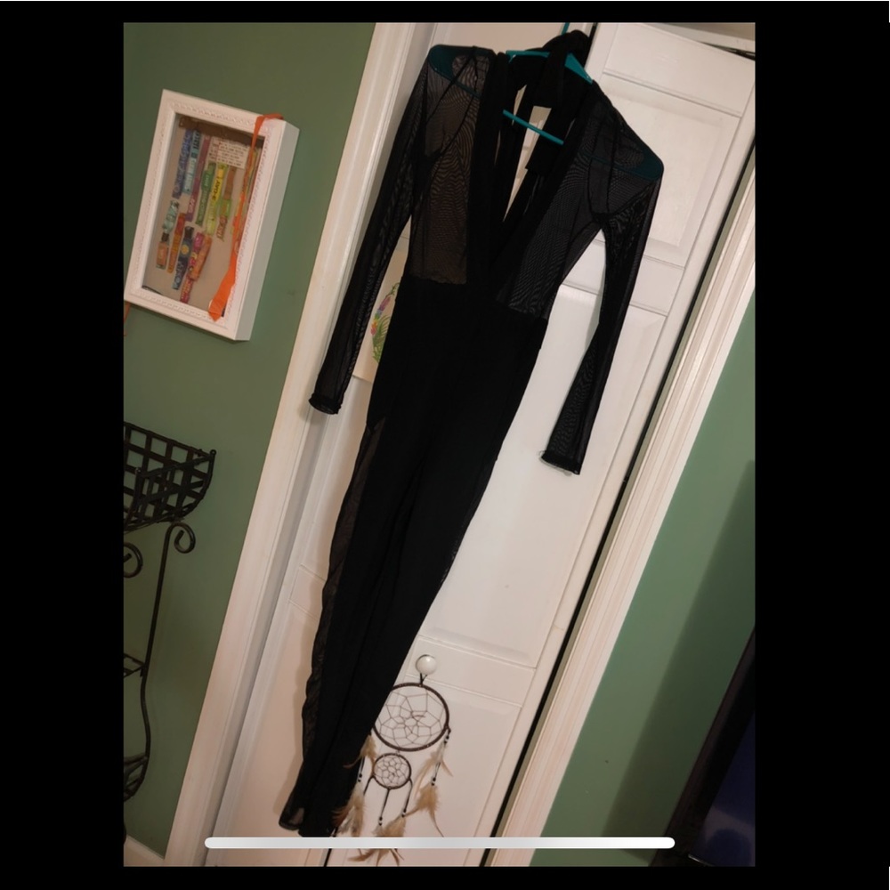 Black sheer jumpsuit